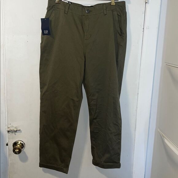 GAP Olive Green Relaxed Fit Classic Twill Pant - 14 NWT - Picture 2 of 10
